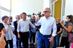 CASTIGLIONE OLONA MATTEO RENZI IN VISITA ALLA NAU OCCHIALI CON MARIACHIARA GADDA, DAVIDE GALIMBERTI, STEFANO MALERBA, GIANPAOLO ERMOLLI