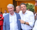 CASTIGLIONE OLONA MATTEO RENZI IN VISITA ALLA NAU OCCHIALI CON MARIACHIARA GADDA, DAVIDE GALIMBERTI, STEFANO MALERBA, GIANPAOLO ERMOLLI