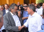 CASTIGLIONE OLONA MATTEO RENZI IN VISITA ALLA NAU OCCHIALI CON MARIACHIARA GADDA, DAVIDE GALIMBERTI, STEFANO MALERBA, GIANPAOLO ERMOLLI
