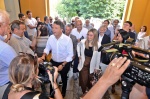 CASTIGLIONE OLONA MATTEO RENZI IN VISITA ALLA NAU OCCHIALI CON MARIACHIARA GADDA, DAVIDE GALIMBERTI, STEFANO MALERBA, GIANPAOLO ERMOLLI