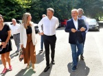 CASTIGLIONE OLONA MATTEO RENZI IN VISITA ALLA NAU OCCHIALI CON MARIACHIARA GADDA, DAVIDE GALIMBERTI, STEFANO MALERBA, GIANPAOLO ERMOLLI