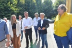 CASTIGLIONE OLONA MATTEO RENZI IN VISITA ALLA NAU OCCHIALI CON MARIACHIARA GADDA, DAVIDE GALIMBERTI, STEFANO MALERBA, GIANPAOLO ERMOLLI