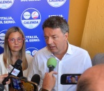 CASTIGLIONE OLONA MATTEO RENZI IN VISITA ALLA NAU OCCHIALI CON MARIACHIARA GADDA, DAVIDE GALIMBERTI, STEFANO MALERBA, GIANPAOLO ERMOLLI