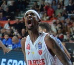 VARESE BASKET OPENJOBMETIS VARESE-DINAMO SASSARI NELLA FOTO OWENS ESULTANTE
