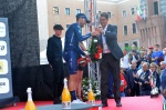 VARESE TRE VALLI VARESINE 2022 NELLA FOTO LUNGHI PREMIA VALVERDE TERZO CLASSIFICATO E VINCITORE GOM