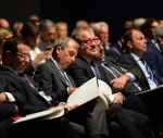 BUSTO ARSIZIO VARESE ASSEMBLEA 2014 UNIVA UNIONE DEGLI INDUSTRIALI DELLA PROVINCIA DI VARESE A MALPENSA FIERE NELLA FOTO MARANTELLI MARONI