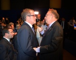 BUSTO ARSIZIO VARESE ASSEMBLEA 2014 UNIVA UNIONE DEGLI INDUSTRIALI DELLA PROVINCIA DI VARESE A MALPENSA FIERE NELLA FOTO MARONI SQUINZI