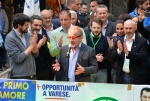 VARESE COMIZIO DI MATTEO SALVINI IN PIAZZA PODESTA' NELLA FOTO MARONI