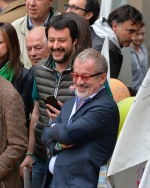 VARESE COMIZIO DI MATTEO SALVINI IN PIAZZA PODESTA' NELLA FOTO SALVINI MARONI