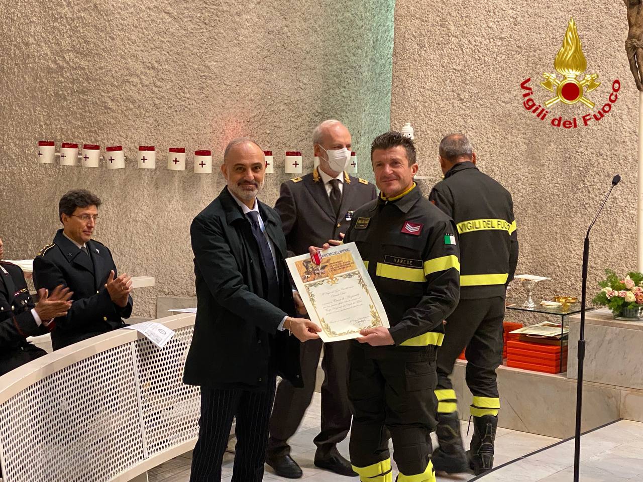 Vigili del fuoco Varese - Celebrazioni Santa Barbara