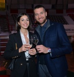 VARESE. FESTA DI NATALE 2022 OPENJOBMETIS PALLACANESTRO VARESE ALLÕENERXENIA ARENA NELLA FOTO FERRERO CON LA COMPAGNA ALESSIA