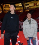 VARESE. FESTA DI NATALE 2022 OPENJOBMETIS PALLACANESTRO VARESE ALLÕENERXENIA ARENA NELLA FOTO VIRGINIO E LIBRIZZI