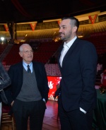 VARESE. FESTA DI NATALE 2022 OPENJOBMETIS PALLACANESTRO VARESE ALLÕENERXENIA ARENA NELLA FOTO BULGHERONI E COACH BRASE