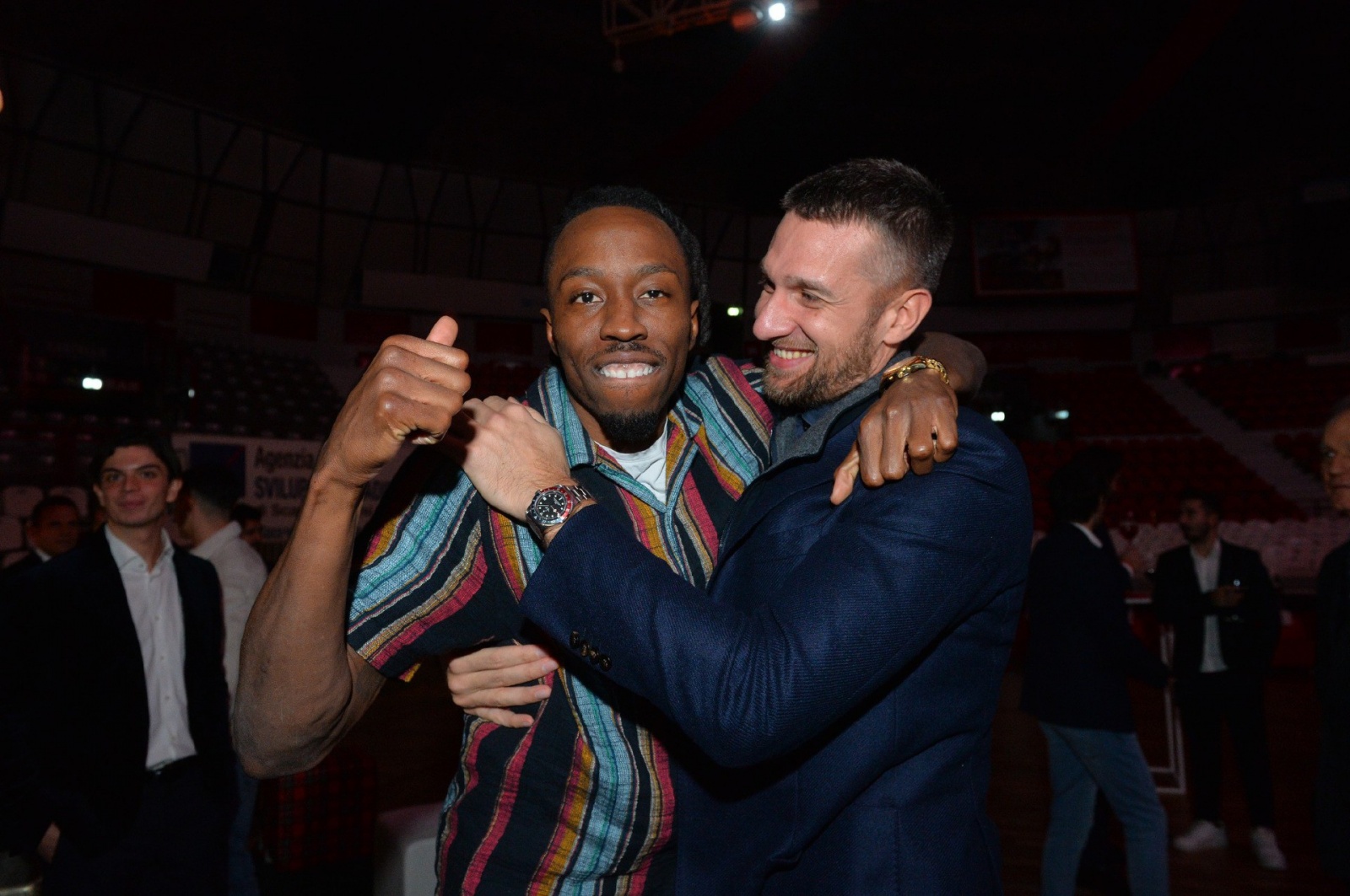 VARESE. FESTA DI NATALE 2022 OPENJOBMETIS PALLACANESTRO VARESE ALLÕENERXENIA ARENA NELLA FOTO JOHNSON E FERRERO