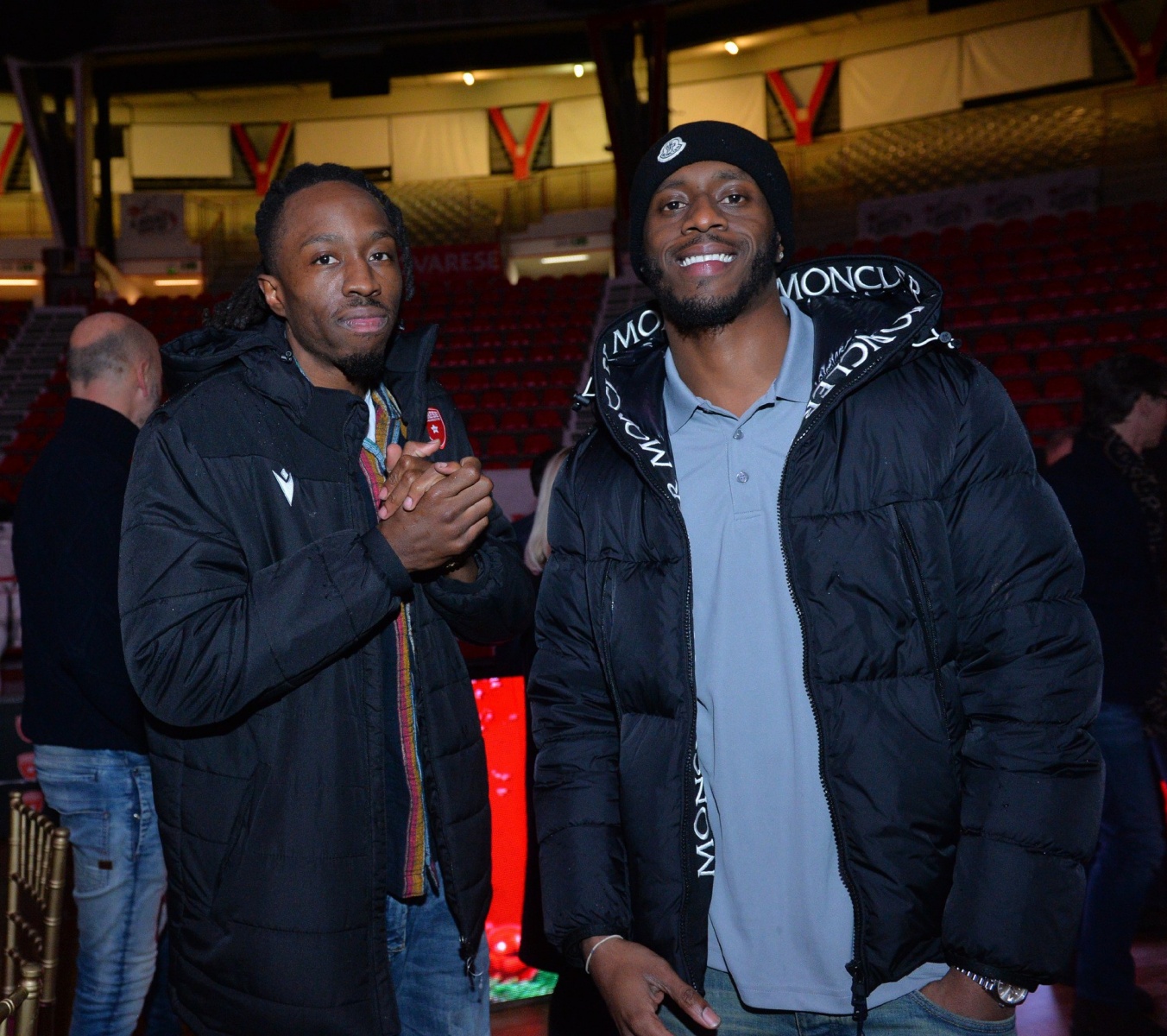 VARESE. FESTA DI NATALE 2022 OPENJOBMETIS PALLACANESTRO VARESE ALLÕENERXENIA ARENA NELLA FOTO A SX JOHNSON