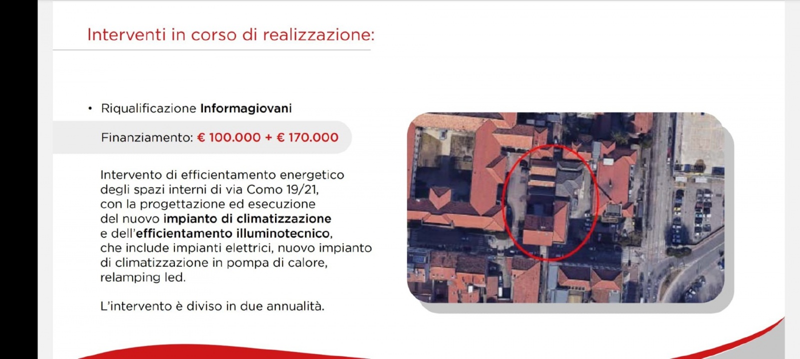 Opere pubbliche Comune di Varese