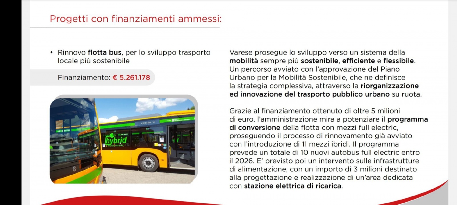 Opere pubbliche Comune di Varese