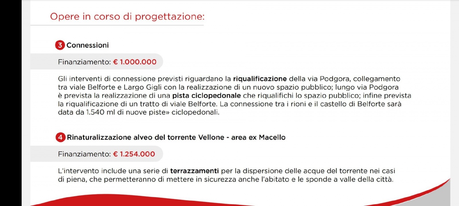 Opere pubbliche Comune di Varese