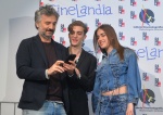 BUSTO ARSIZIO. BAFF 2023. ALCUNI DEI PROTAGONISTI DELLA SERIE ÒMARE FUORIÓ OSPITI DELLA SERATA INCONTRANO IL PUBBLICO NELLA FOTO VINCENZO FERRERA, DOMENICO CUOMO E CLARA SOCCINI