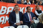 VARESE. BASKET LBA. OPENJOBMETIS VARESE-HAPPY CASA BRINDISI NELLA FOTO SCOLA E CANIGLIA