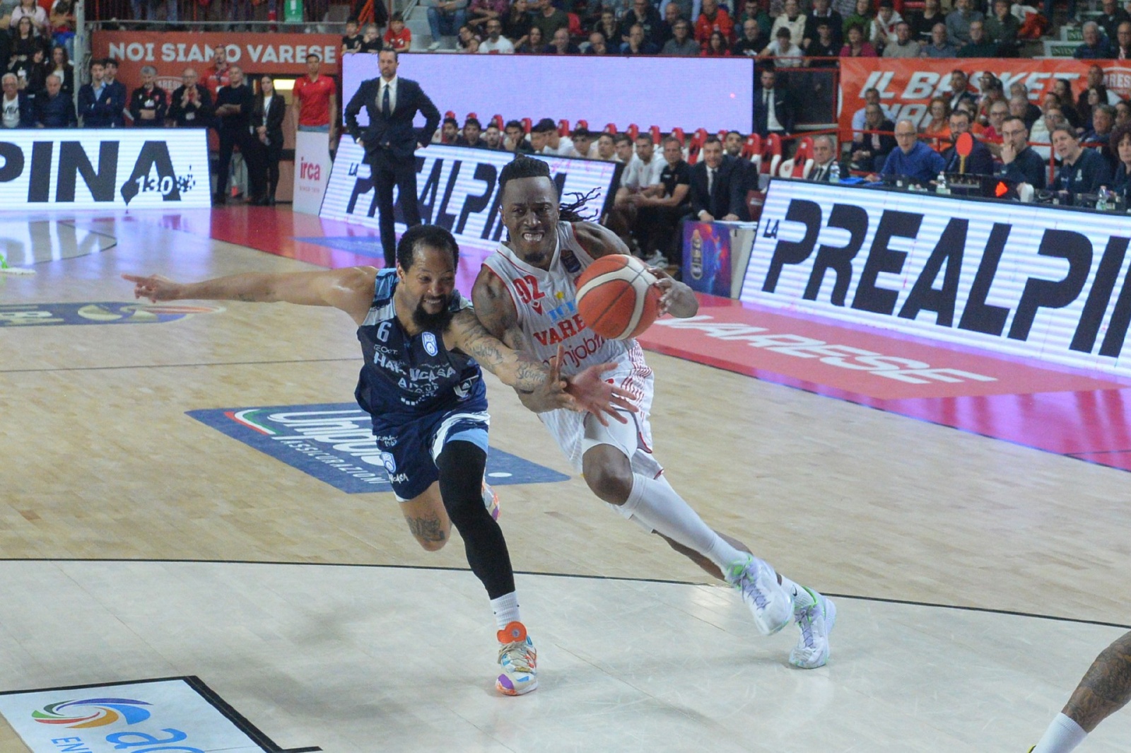 VARESE. BASKET LBA. OPENJOBMETIS VARESE-HAPPY CASA BRINDISI NELLA FOTO JOHNSON