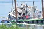 SESTO CALENDE. OPERAZIONE RECUPERO BARCA AFFONDATA IN LOCALITAÕ LISANZA