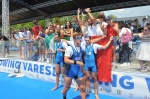 VARESE. SECONDA TAPPA COPPA DEL MONDO CANOTTAGGIO SENIOR 2023, SCHIRANNA. FINALI E PREMIAZIONI NELLA FOTO QUATTRO DI COPPIA CON NICOLOÕ CARUCCI, MEDAGLIA DÕARGENTO