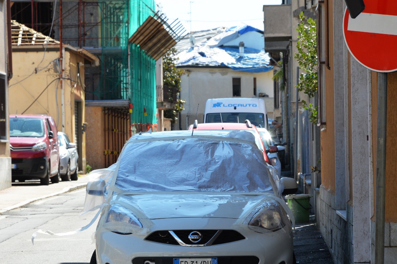 GERENZANO DANNI A TETTI EDIFICI AUTO CAUSATI DAL MALTEMPO GRANDINATA