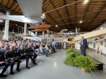 MALPENSA INAUGURAZIONE DELLA RICOSTRUZIONE AEREO S55 SIAI MARCHETTI DI ITALO BALBO A VOLANDIA