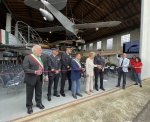 MALPENSA INAUGURAZIONE DELLA RICOSTRUZIONE AEREO S55 SIAI MARCHETTI DI ITALO BALBO A VOLANDIA
