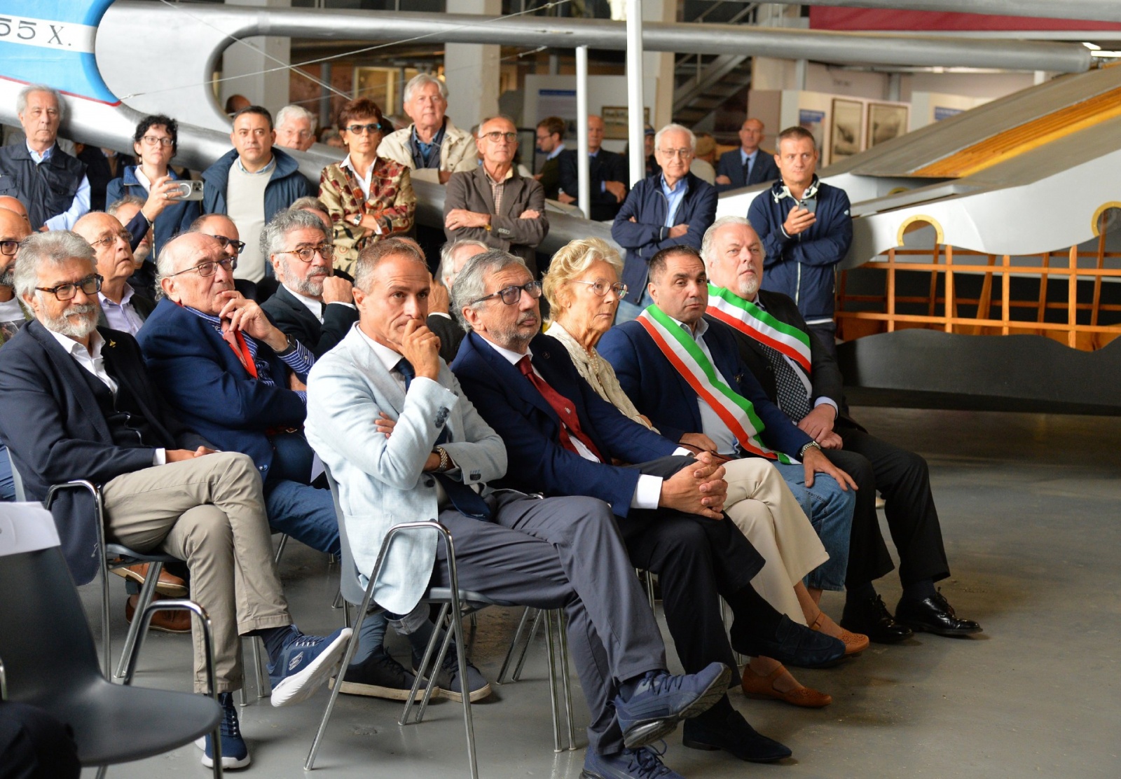 MALPENSA INAUGURAZIONE DELLA RICOSTRUZIONE AEREO S55 SIAI MARCHETTI DI ITALO BALBO A VOLANDIA