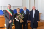 VARESE. ONORIFICENZE REPUBBLICA ITALIANA 2023 A VILLA RECALCATI CON PREFETTO SALVATORE PASQUARIELLO NELLA FOTO CAVALIERE CESARINA DEL VECCHIO