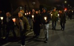 BUSTO ARSIZIO. CORTEO FIACCOLATA DA VIALE PIEMONTE PER LE VIE DEL CENTRO CONTRO VIOLENZA DONNE CON SINDACO ANTONELLI, SINDACO BELLARIA, ISABELLA TOVAGLIERI