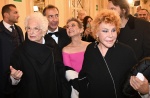 L to R Italian senator for life Liliana Segre, Milan's Major, Giuseppe Sala, italian journlaist Concita De Gregorio and iyalian singer Ornella Vanoni arrive for the La Scala opera house's season opener to attend Giuseppe Verdi's Don Carlo, in Milan, Italy