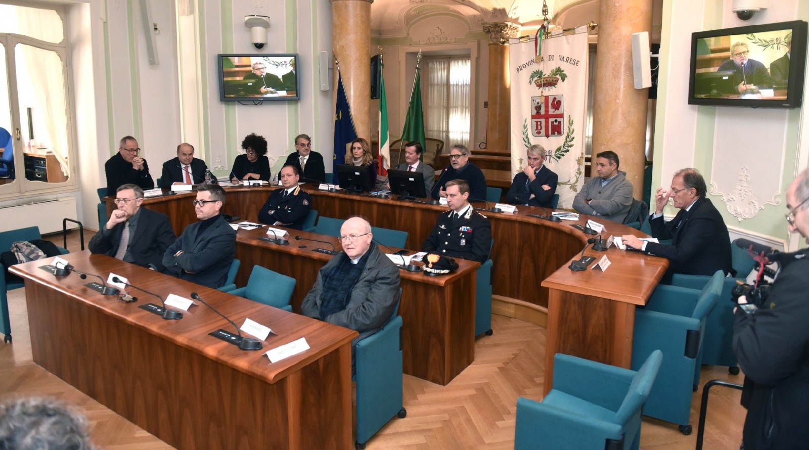 VARESE. CONFERENZA STAMPA EVENTO CELEBRATIVO AUTOSTRADA DEI LAGHI PRESSO VILLA RECALCATI NELLA FOTO