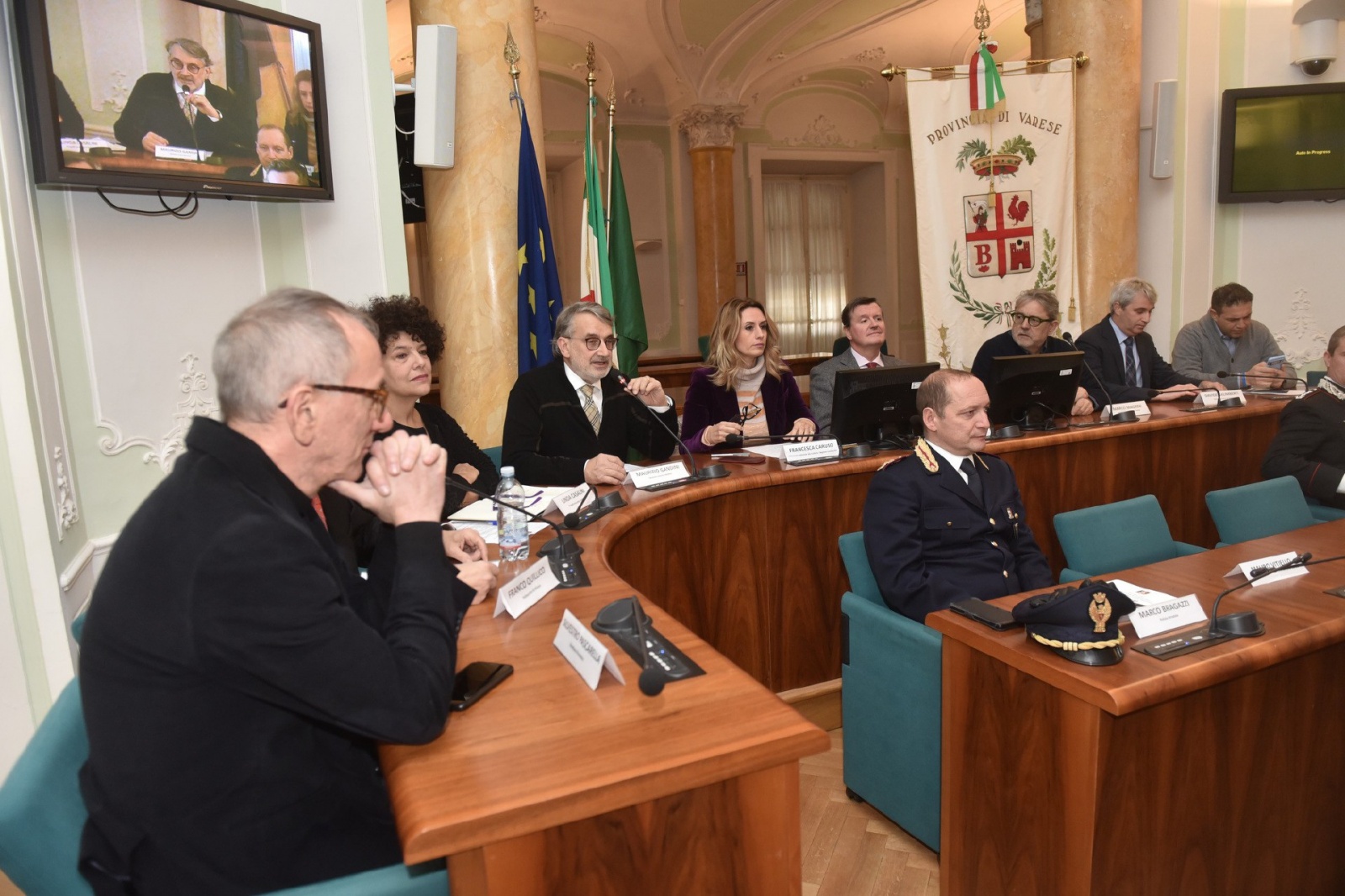 VARESE. CONFERENZA STAMPA EVENTO CELEBRATIVO AUTOSTRADA DEI LAGHI PRESSO VILLA RECALCATI NELLA FOTO