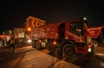 VARESE. COLLAUDO STATICO, PROVA DI CARICO, NUOVO PONTE LARGO FLAIANO CON 12 CAMION NELLA NOTTE TRA IL 29 E IL 30 GENNAIO NELLA FOTO
