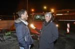 VARESE. COLLAUDO STATICO, PROVA DI CARICO, NUOVO PONTE LARGO FLAIANO CON 12 CAMION NELLA NOTTE TRA IL 29 E IL 30 GENNAIO NELLA FOTO SINDACO DAVIDE GALIMBERTI E ASSESSORE ANDREA CIVATI