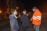 VARESE. COLLAUDO STATICO, PROVA DI CARICO, NUOVO PONTE LARGO FLAIANO CON 12 CAMION NELLA NOTTE TRA IL 29 E IL 30 GENNAIO NELLA FOTO SINDACO DAVIDE GALIMBERTI E ASSESSORE ANDREA CIVATI