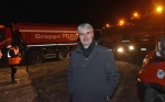 VARESE. COLLAUDO STATICO, PROVA DI CARICO, NUOVO PONTE LARGO FLAIANO CON 12 CAMION NELLA NOTTE TRA IL 29 E IL 30 GENNAIO NELLA FOTO SINDACO DAVIDE GALIMBERTI