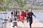 VARESE. WORLD ROWING CUP 2024. COPPA DEL MONDO CANOTTAGGIO. SCHIRANNA. NELLA FOTO PONTILE RIENTRO CON VOLONTARI