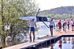 VARESE. WORLD ROWING CUP 2024. COPPA DEL MONDO CANOTTAGGIO. SCHIRANNA. NELLA FOTO GIOVANI CODATO E DAVIDE COMINI AL RIENTRO SUL PONTILE