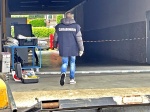 BRUNELLO. FURTO DITTA ELMEC INFORMATICA. SFONDATO IL CANCELLO DOPO AVER BLOCCATO LA STRADA CON VARI MEZZI. NELLA FOTO