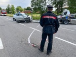 BREBBIA INCIDENTE AUTO MOTO ALTEZZA BENZINAIO Q8 SP69 DECEDUTA RAGAZZI DI 21 ANNI MOTOCICLISTA
