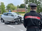 BREBBIA INCIDENTE AUTO MOTO ALTEZZA BENZINAIO Q8 SP69 DECEDUTA RAGAZZI DI 21 ANNI MOTOCICLISTA