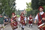 CASTIGLIONE OLONA. PALIO DEI CASTELLI 2024 NELLA FOTO SFILATA CORTEO STORICO ARRIVO AL CASTELLO DI MONTERUZZO