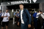 Alessandro Buongiorno upon his arrival at Milan Malpensa airport after the defeat in the Uefa Euro 2024 round of 16, Milan, Italy, 30 June 2024. ANSA/MOURAD BALTI TOUATI