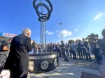 CASTRONNO. CERIMONIA PER CENTENARIO AUTOSTRADA MILANO VARESE ALL’AREA DI SERVIZIO BRUGHIERA EST E SCOPERTURA INSTALLAZIONE DELL’ARTISTA MARTINOLI NELLA FOTO SCOPERTURA INSTALLAZIONE