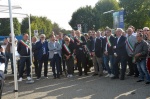 CASTRONNO. CERIMONIA PER CENTENARIO AUTOSTRADA MILANO VARESE ALL’AREA DI SERVIZIO BRUGHIERA EST E SCOPERTURA INSTALLAZIONE DELL’ARTISTA MARTINOLI NELLA FOTO