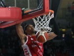 VARESE. BASKET LBA. OPENJOBMETIS VARESE-VIRTUS SEGAFREDO BOLOGNA NELLA FOTO AKOBUNDU